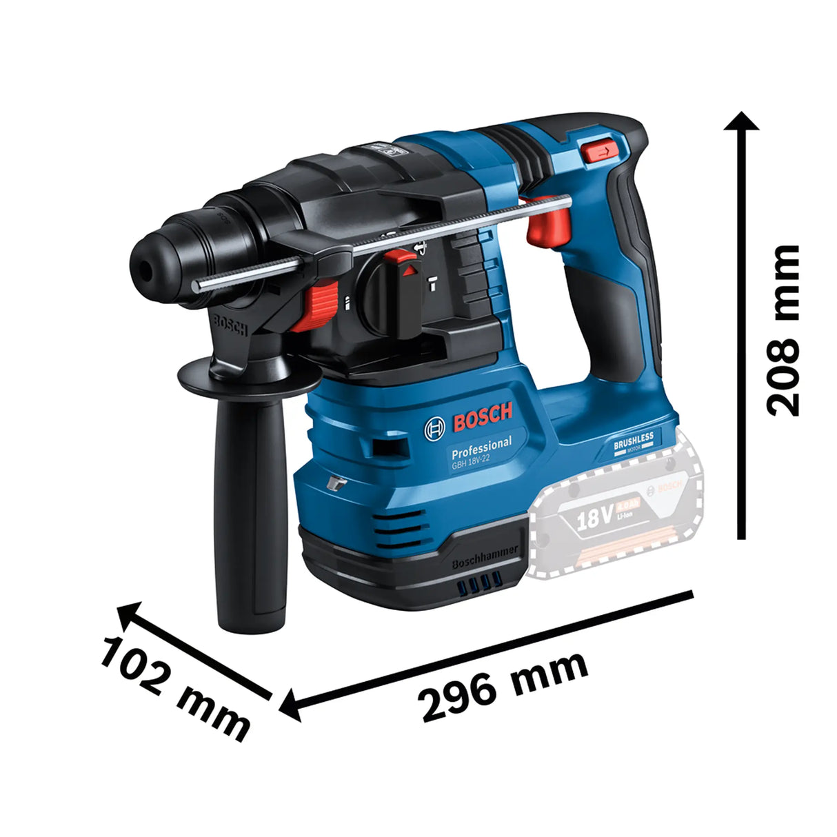 Martello Perforatore Bosch GBH 18V-22 PRO 18V
