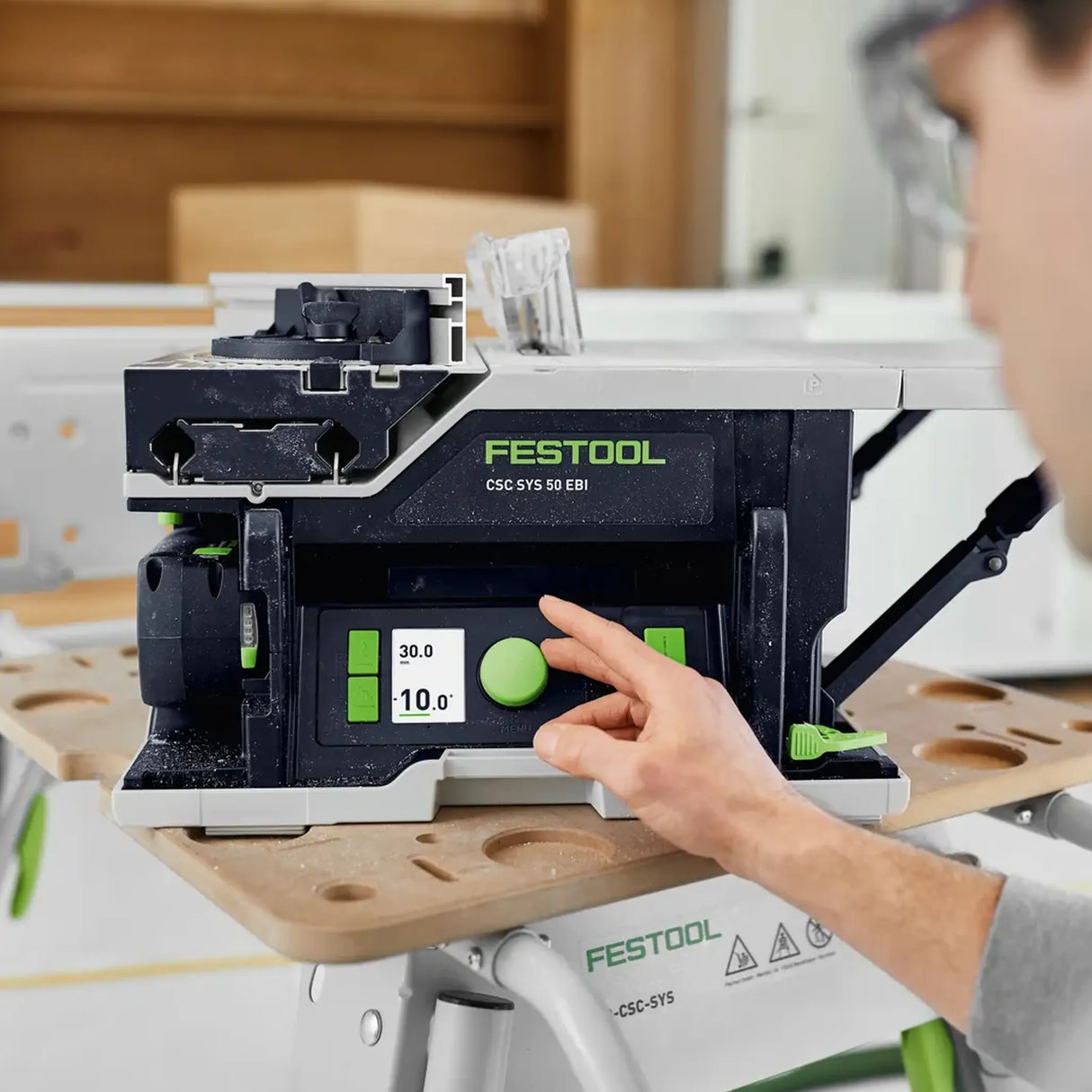 Sega Circolare da Banco Festool CSC SYS 50 EB-Basic-Set 18V