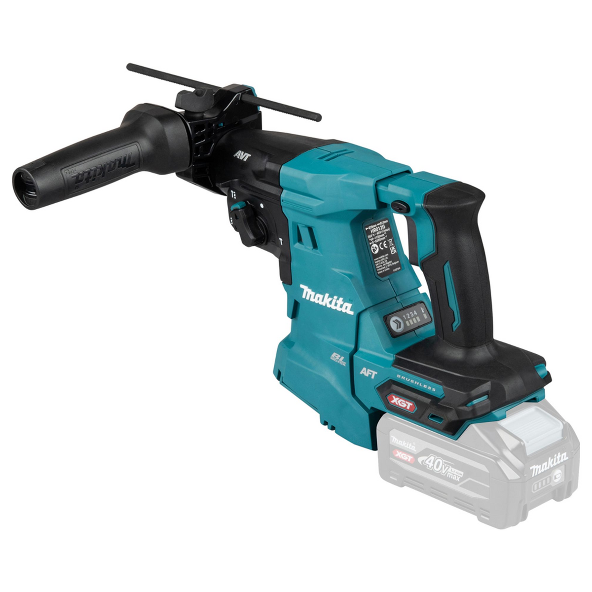 HR012GZ01 - Perceuse à percussion Makita HR012GZ01 XGT 40V SDS-Plus 28mm 3,3J - Image 3