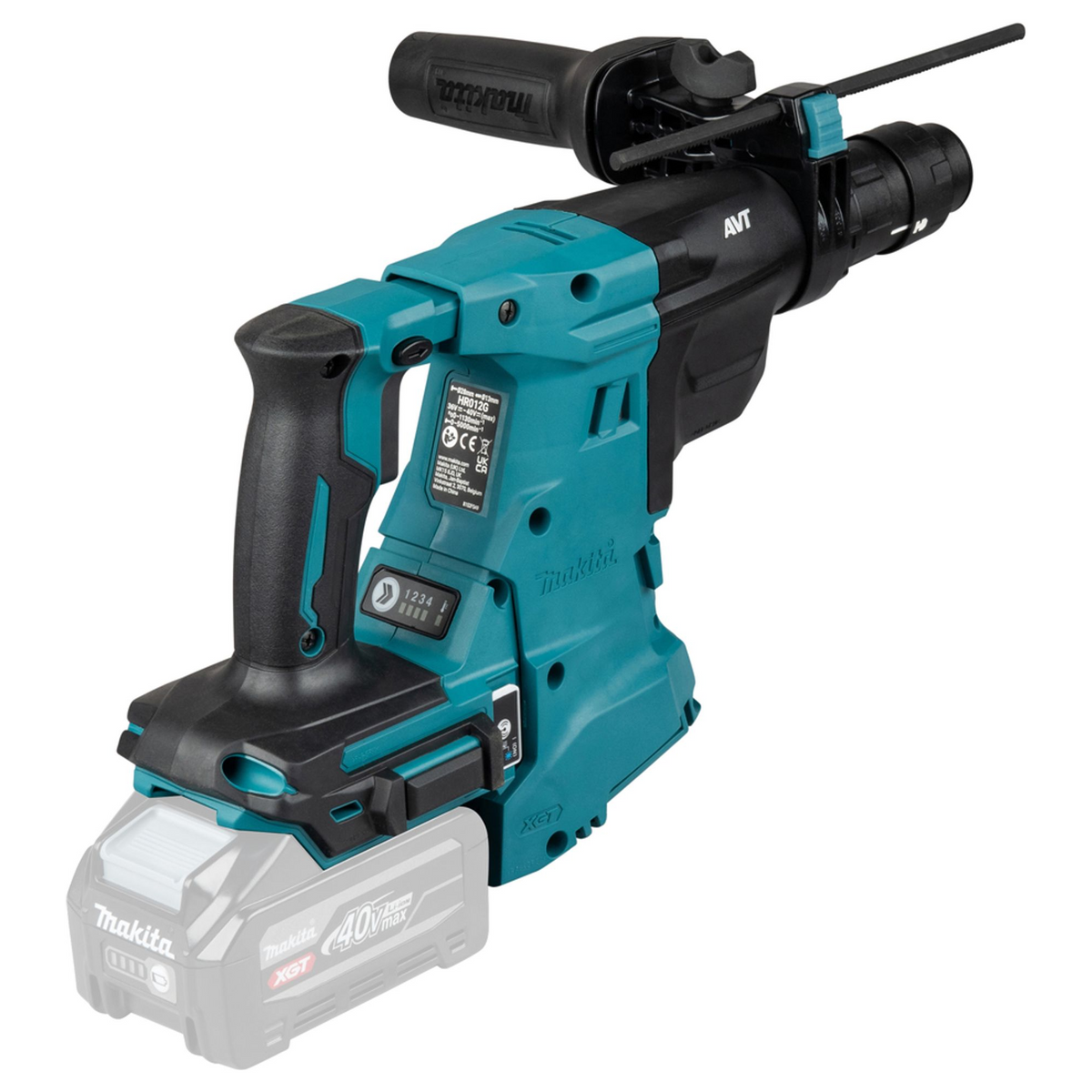 HR012GZ01 - Perceuse à percussion Makita HR012GZ01 XGT 40V SDS-Plus 28mm 3,3J - Image 5