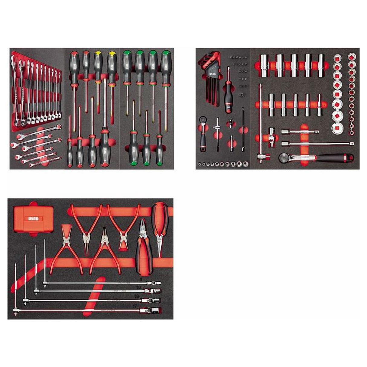 U04950627 - Assortimento Autoriparazione USAG 495 MAA 3 Cassetti 155 Pezzi