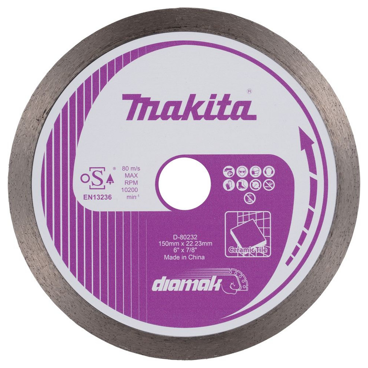 D-80232 - Disque diamant Makita Couronne continue D-80232 150 mm - Image 2
