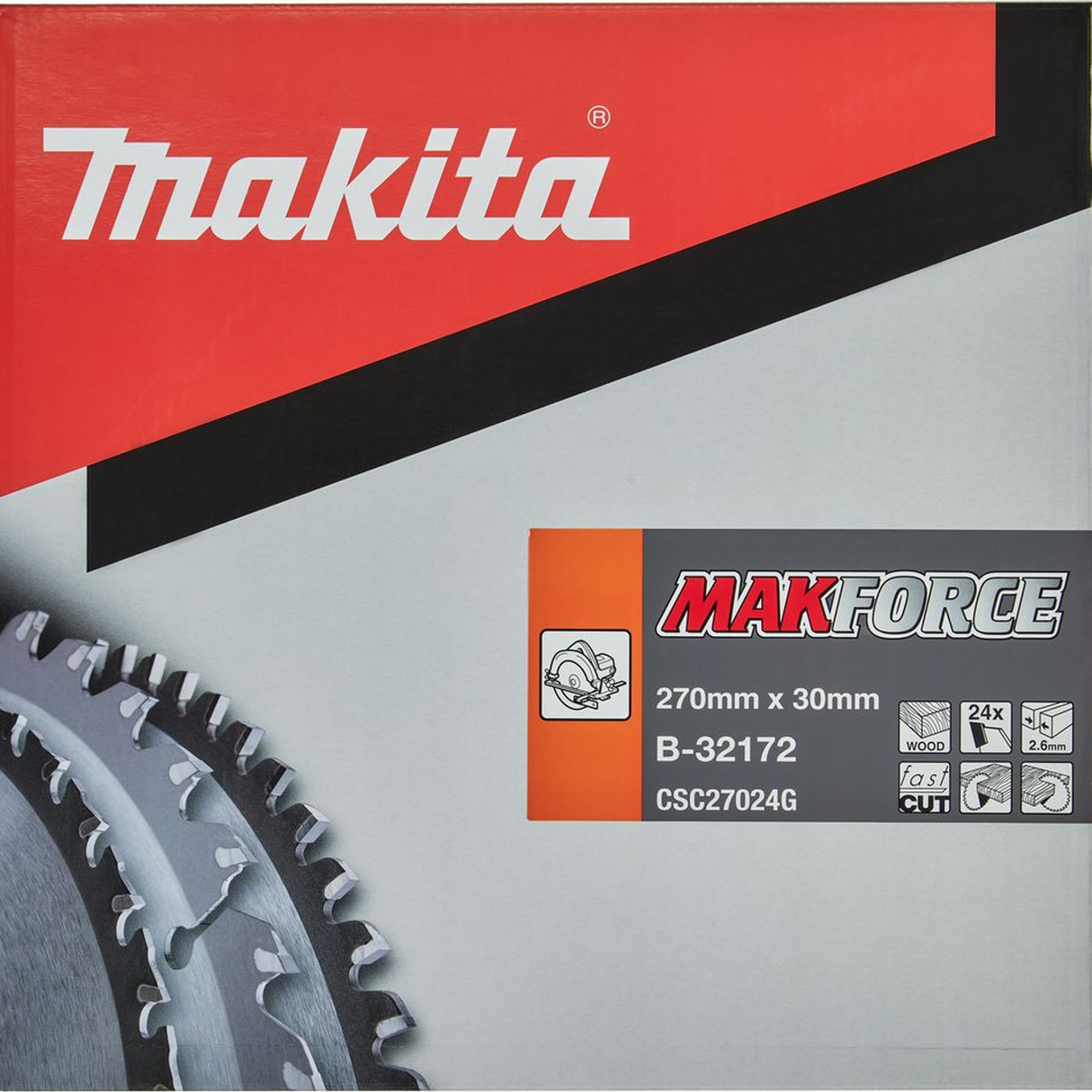B-32172 - Lama Circolare Makita Makforce B-32172 270x30mm 24T - Immagine 3