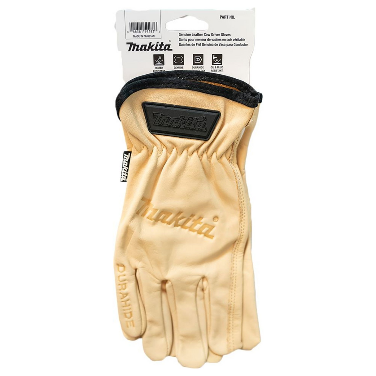 P-84632 - Gants de travail Makita P-84632 Cuir de conduite pour vachette Taille L - Image 4