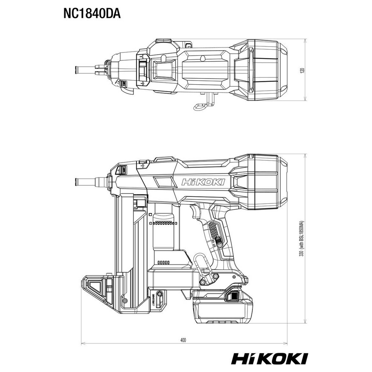 NC1840DAW3Z - Cloueuse à béton HiKOKI NC1840DAW3Z 18V - Image 14