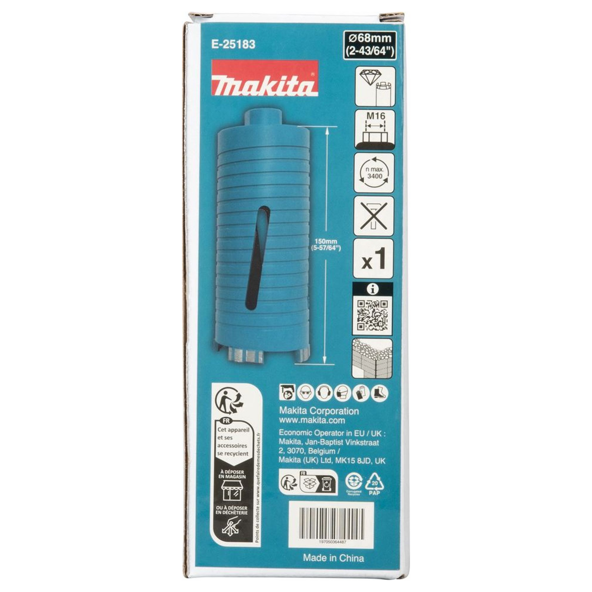 E-25183 - Couronne de diamant Makita E-25183 68 mm M16 - Image 5