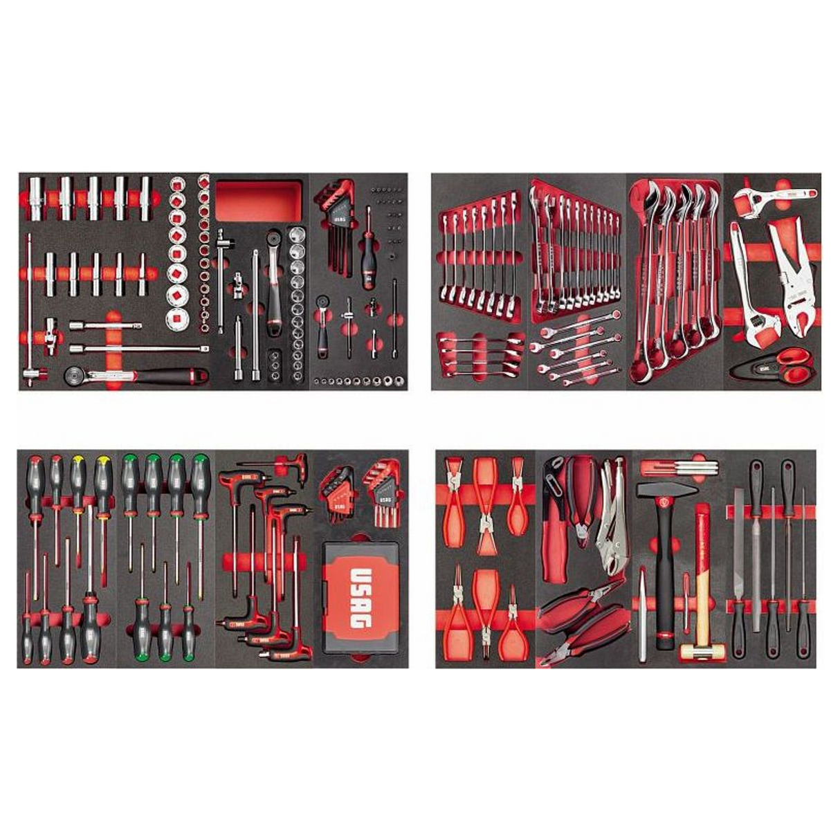 U04950632 - Assortiment de maintenance USAG 495 MC 302 pièces 4 tiroirs