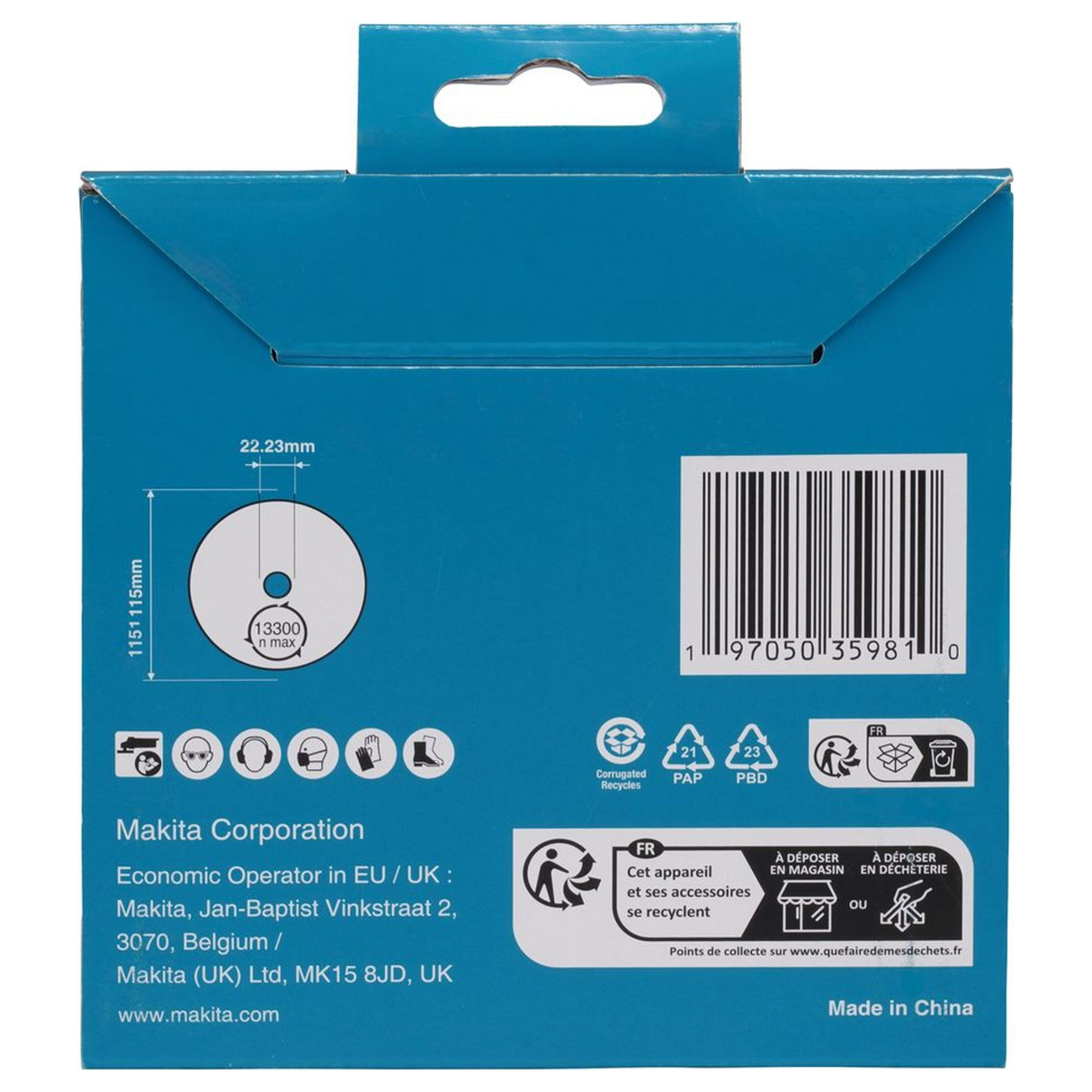 D-80151 - Disque diamant Makita D-80151 Marbre/Granit 115 mm - Image 5