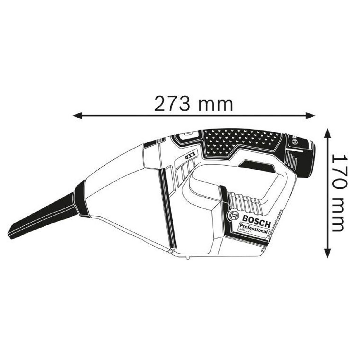 06019E3000 - Stofzuiger Bosch GAS 12V PRO 12V - Afbeelding 20