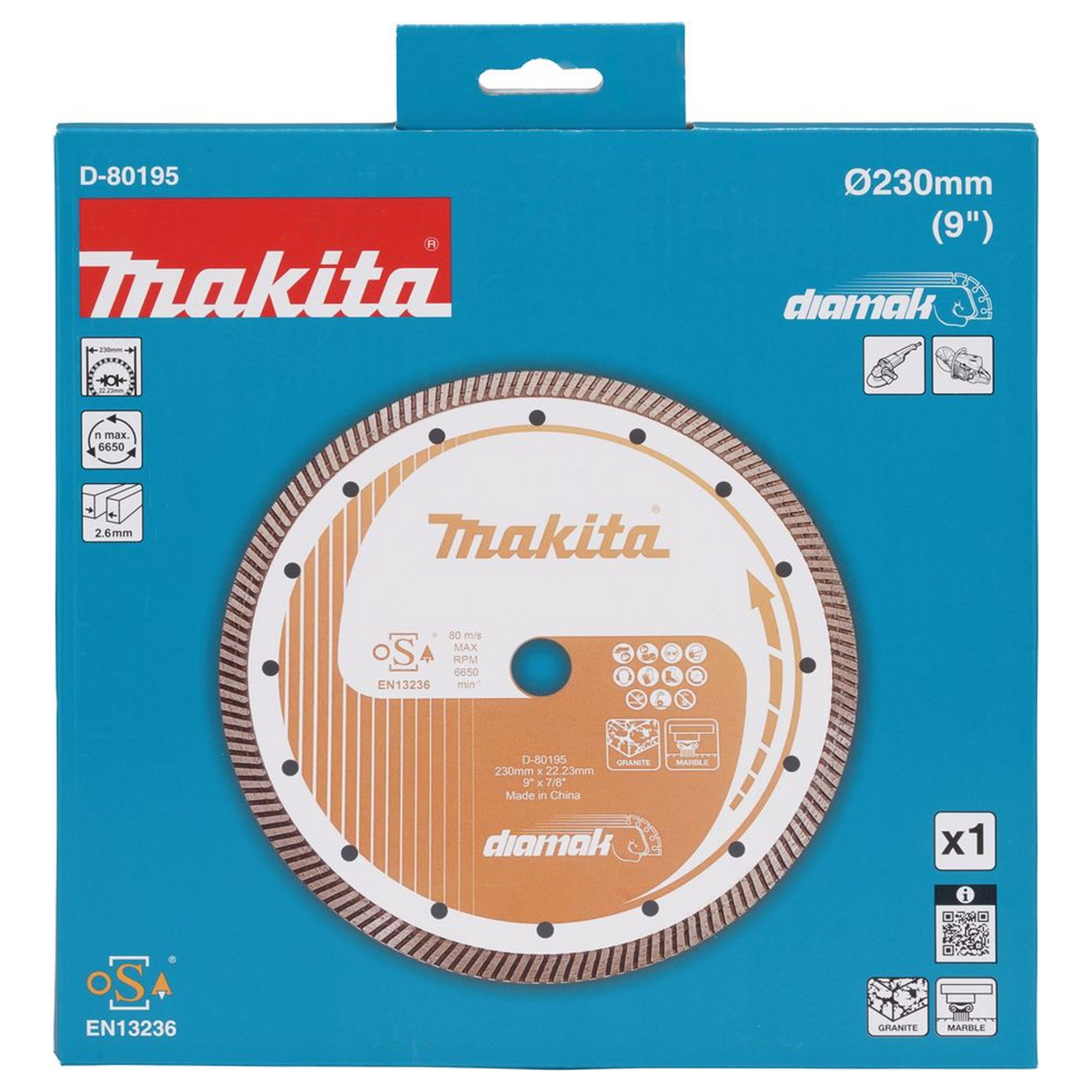 D-80195 - Diamantschijf Makita D-80195 230mm - Afbeelding 4