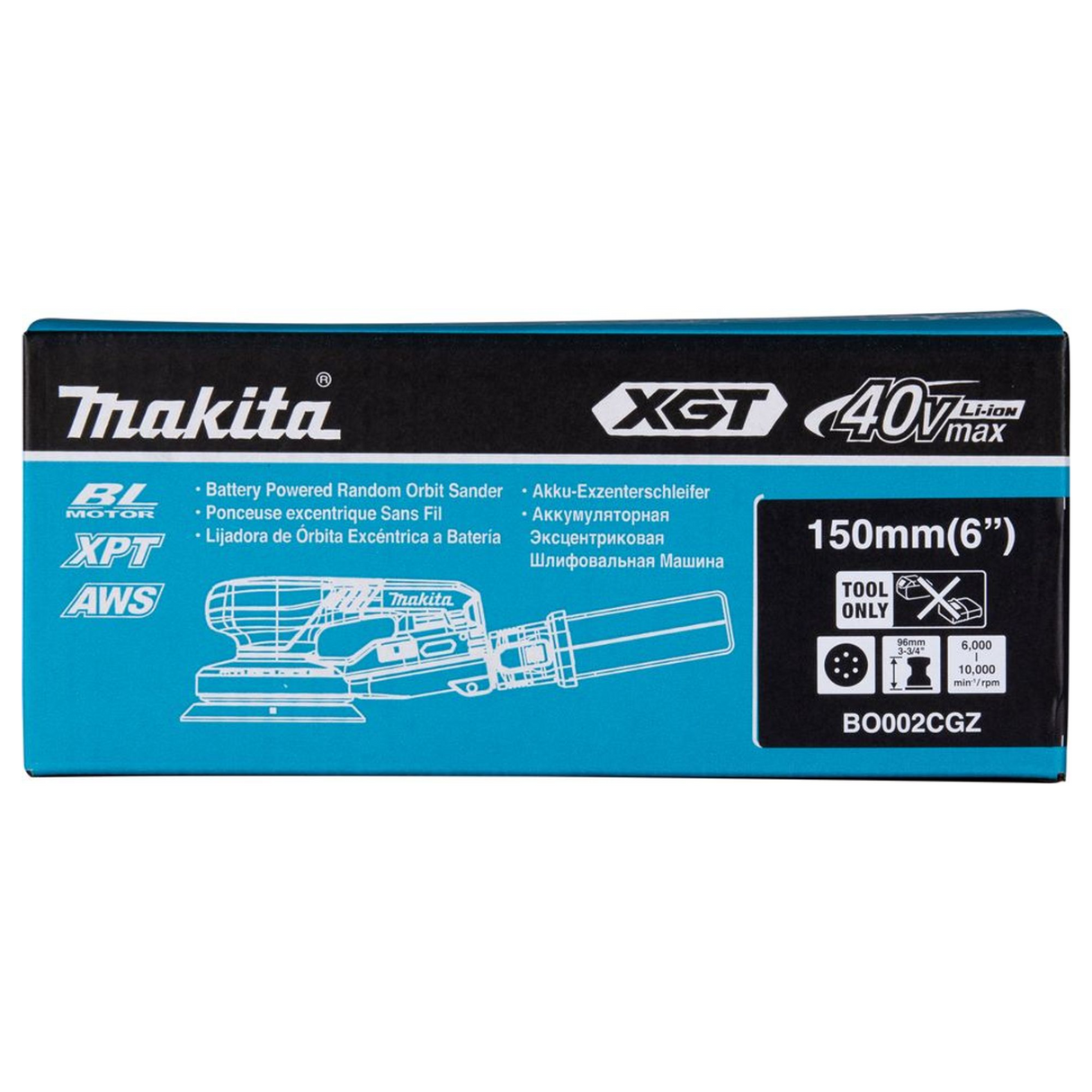 BO002CG - Excentrische schuurmachine Makita BO002CGZ 40V - Afbeelding 19