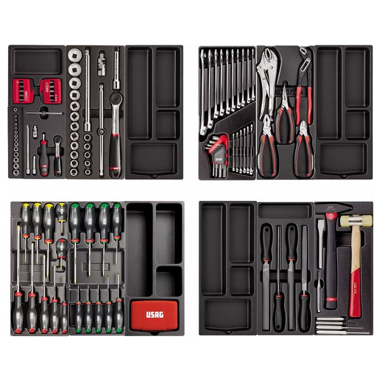 U04950630 - Assortiment de maintenance USAG 495 PM 157 pièces 4 tiroirs