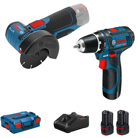 Combo Kit Bosch Professional GSR 12V-15 + GWS 12V-76 12V 2Ah