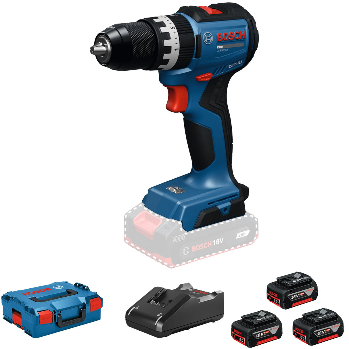 Trapano Avvitatore Bosch GSB18V-52 18V