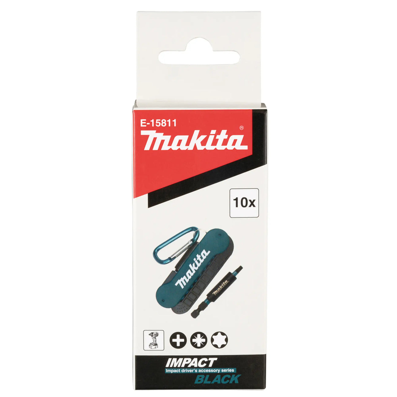 Ensemble d'embouts de tournevis à percussion noirs Makita E-15811
