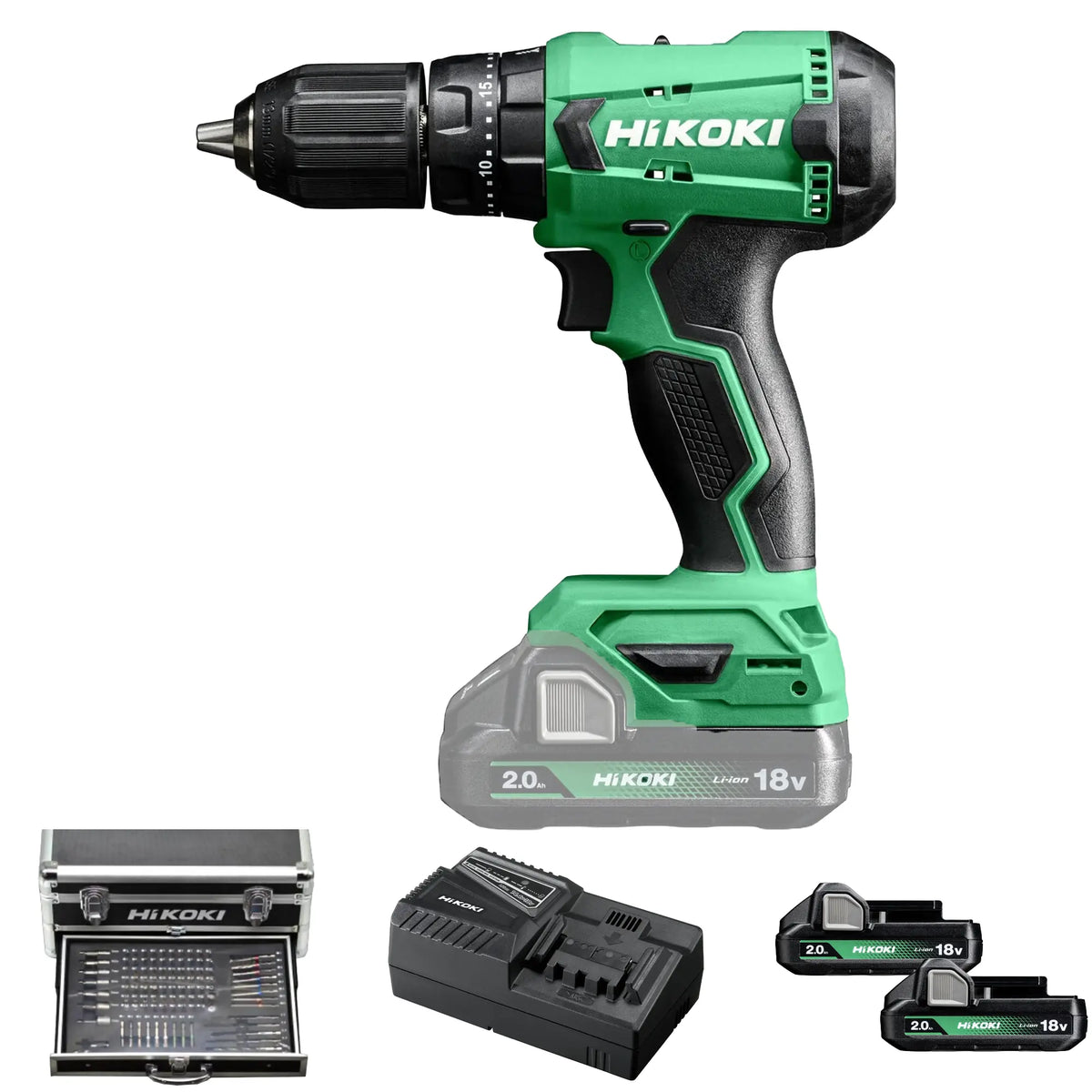 Trapano a Percussione a Batteria Hikoki DV18AWC5 18V 2Ah
