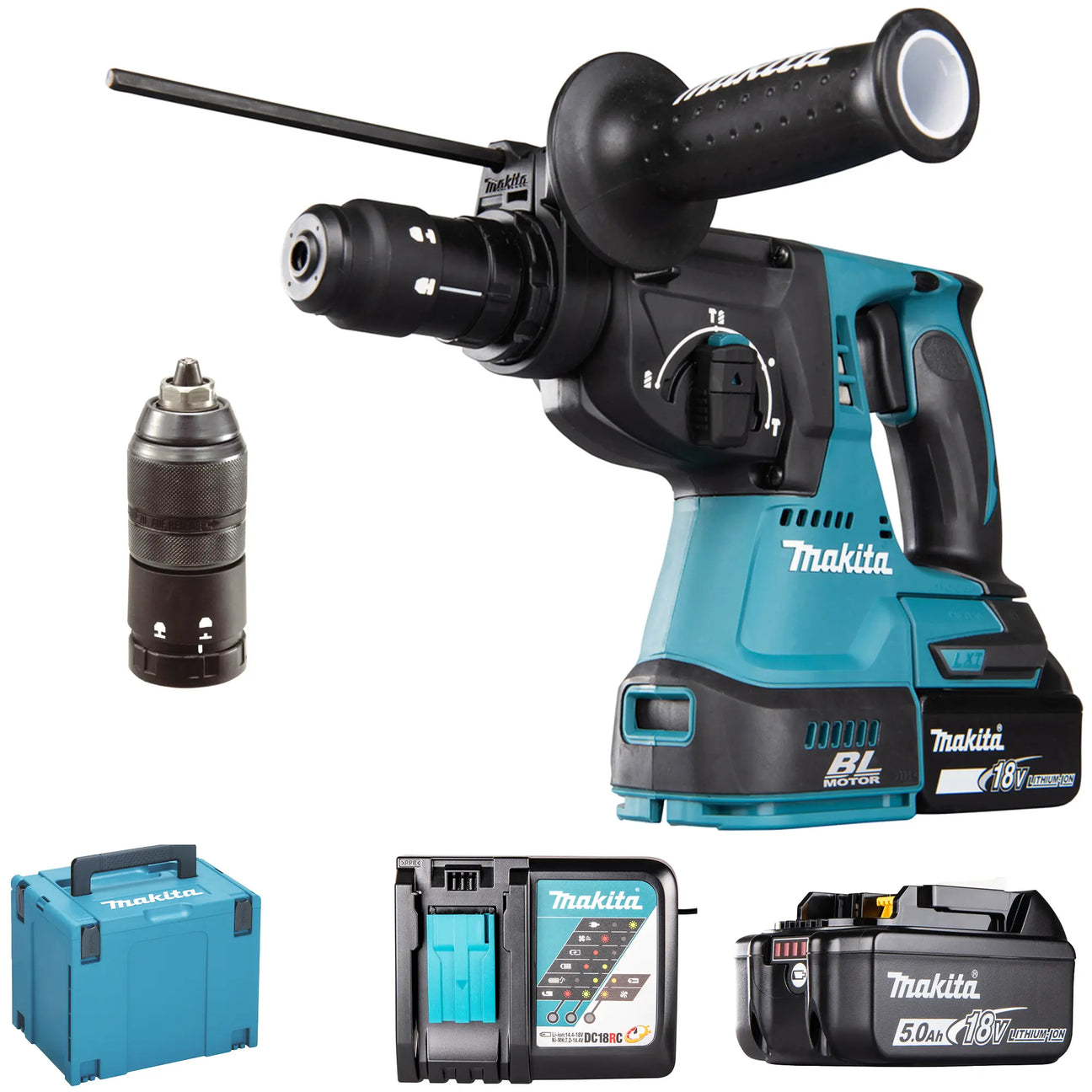 perceuse à percussion Makita Batterie DHR243RTJ 18V 5Ah