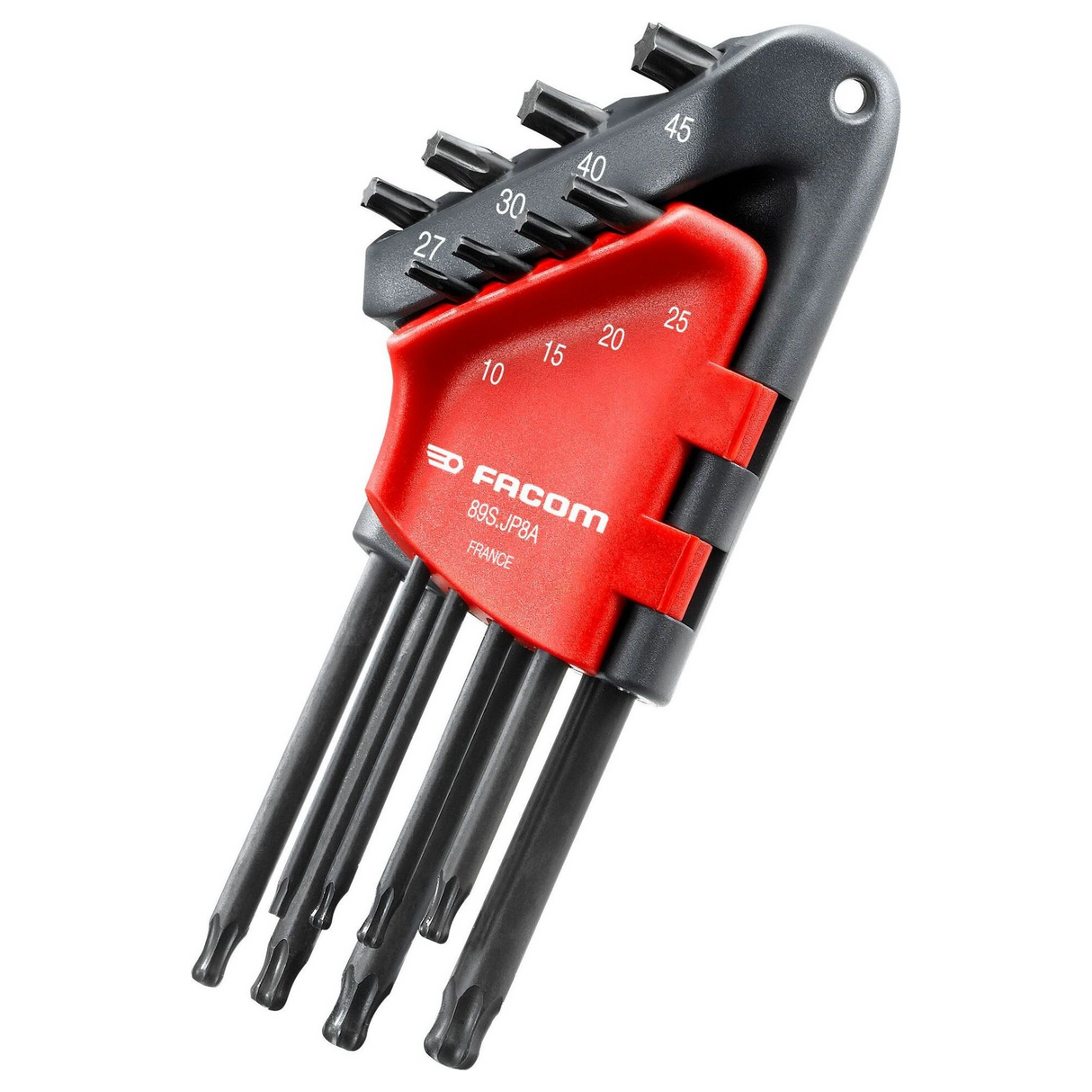 89S.JP8A - Facom 89S.JP8A Jeu de 8 clés TORX avec anneau porte-clés