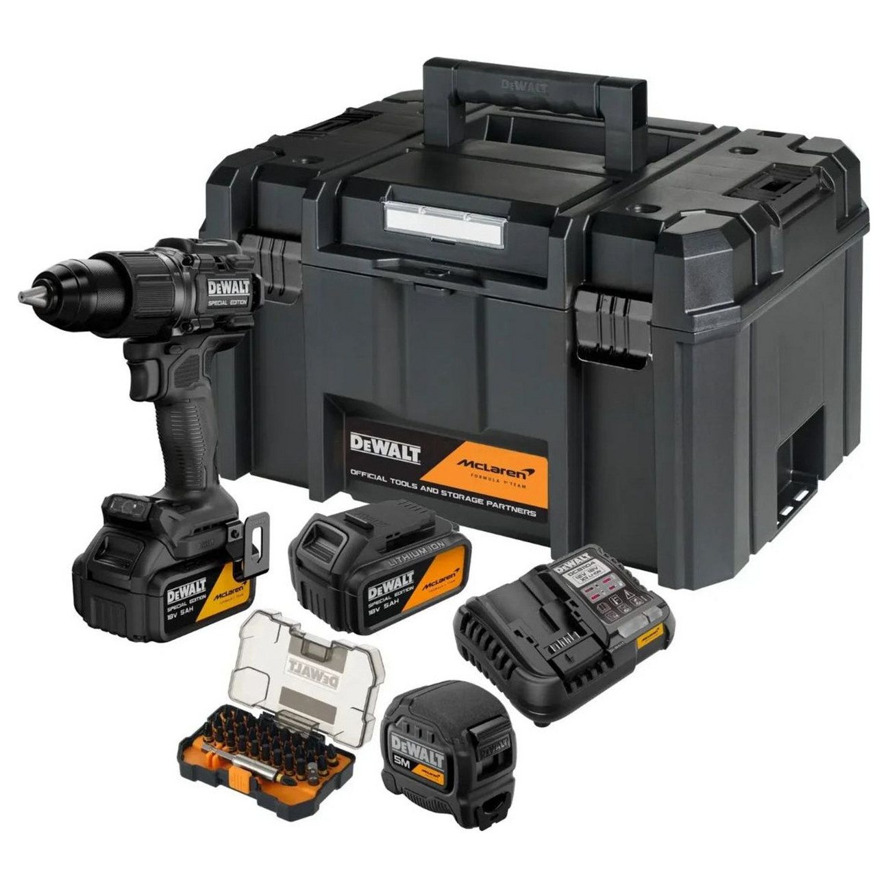 Perceuse à percussion DCD86MP2KT-QW DeWalt Batterie DCD86MP2KT-QW McLaren Édition Spéciale 18V 5Ah