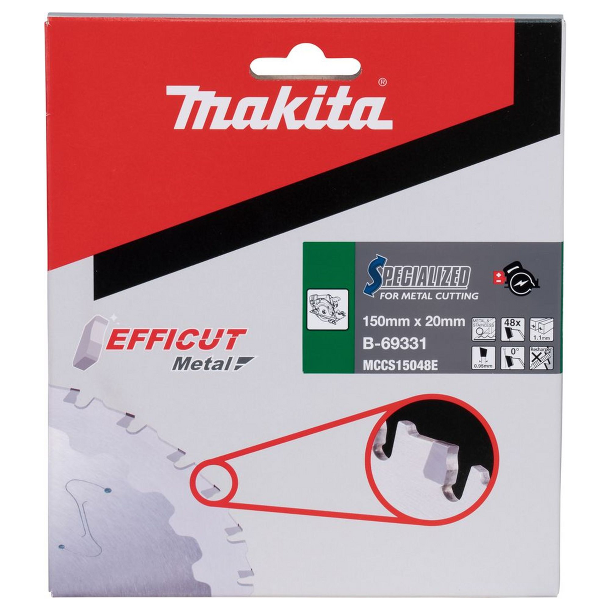 B-69331 - Rond mes Makita Efficut B-69331 150mm 48T - Afbeelding 4