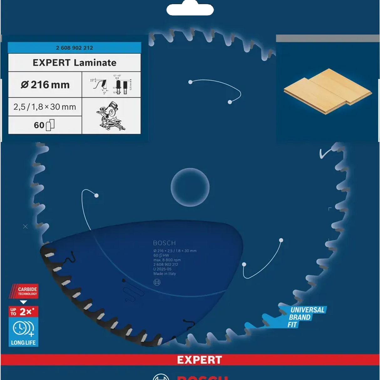 2608902213 - Lame circulaire Bosch Stratifié expert pour stratifié - Image 3