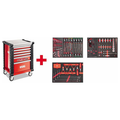 Carrello RACING Usag 519 RS6/3MA con Assortimento Autoriparazione