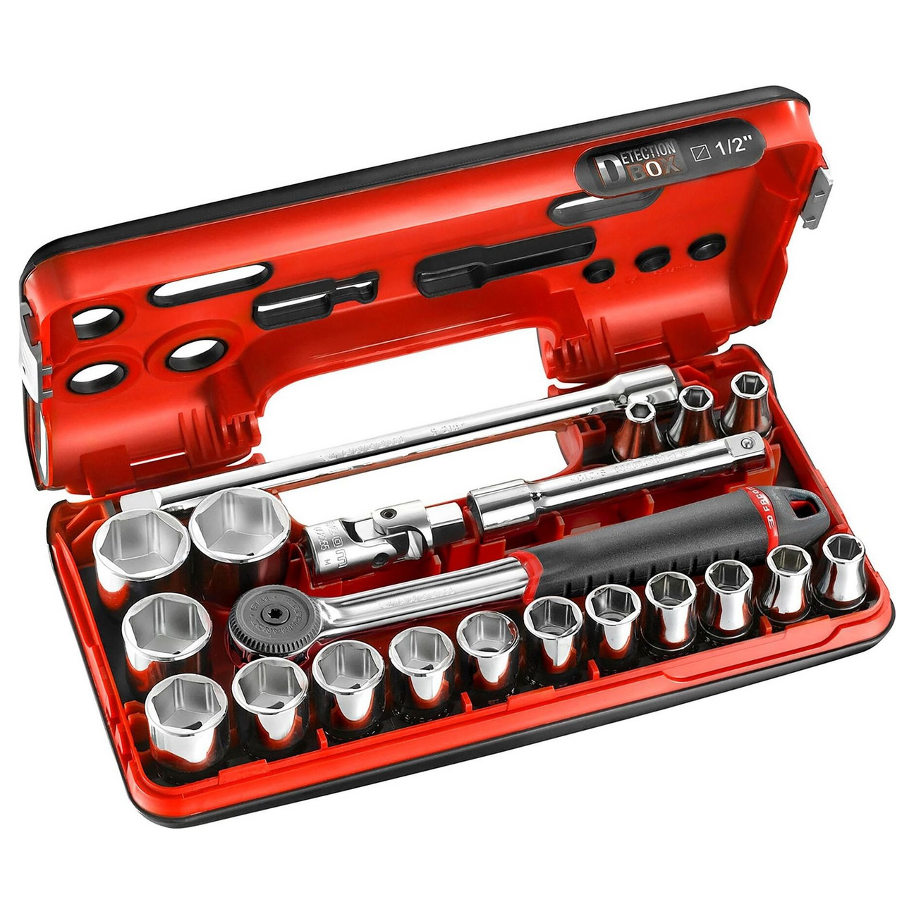 S.161DBOX1PB - Coffret de clés à douille Facom S.161DBOX1PB 1/2" 21 pièces
