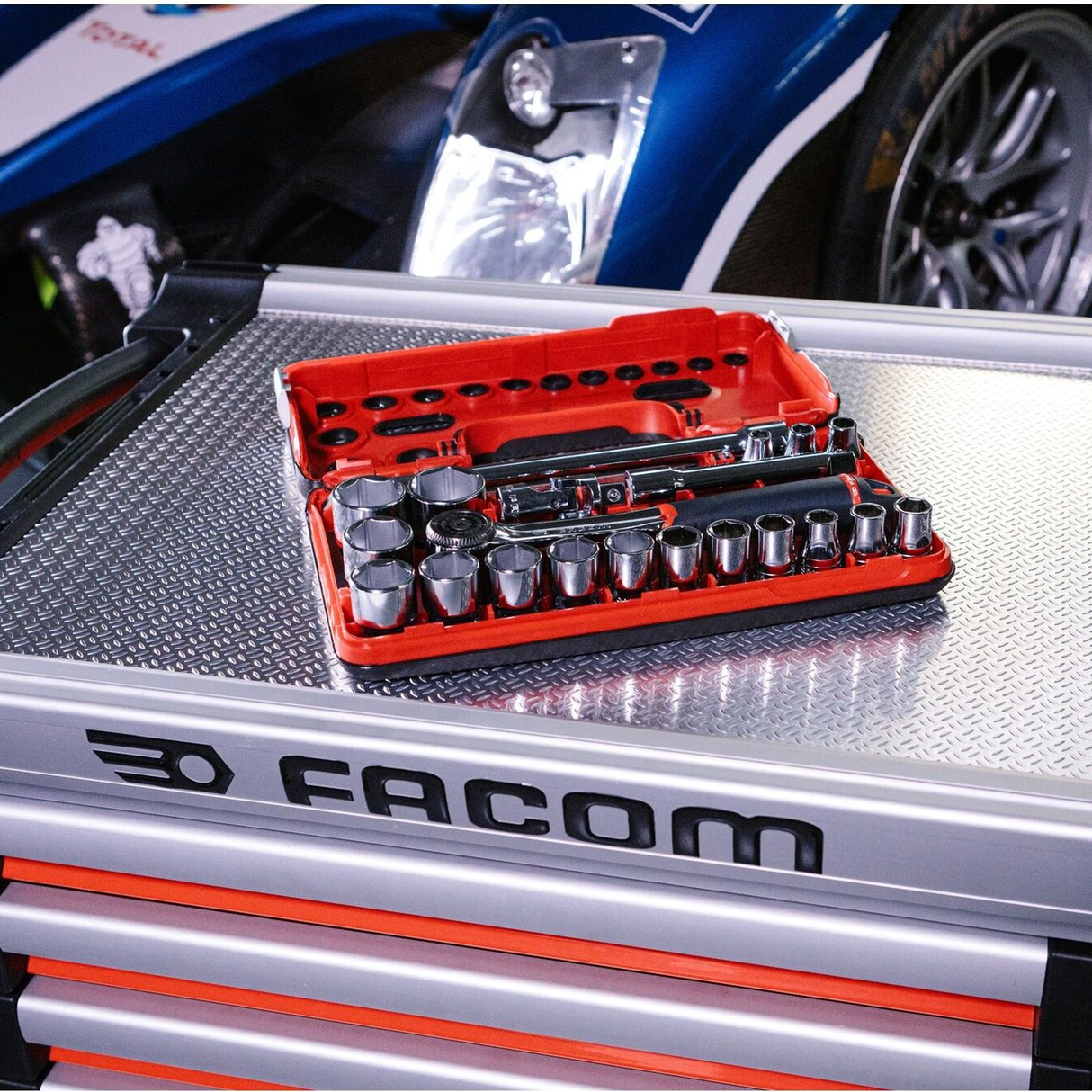 S.161DBOX1PB - Coffret de clés à douille Facom S.161DBOX1PB 1/2" 21 pièces - Image 3