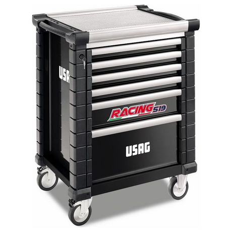 U05190516 - Chariot USAG Coffret de course 6 tiroirs vide 519 RS6/3NV - Image 2