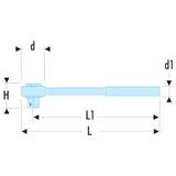 SL.DBOX1GRPPB - Set Chiavi a Bussola Facom SL.DBOX1GRPPB 1/2" OGV Grip 21 Pezzi - Immagine 13