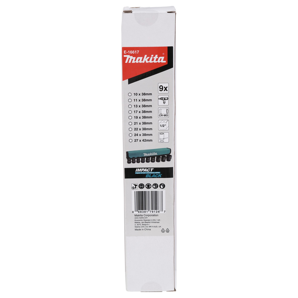 Set Bussole Makita Impact Black E-16617 ½" 9 pz Corte