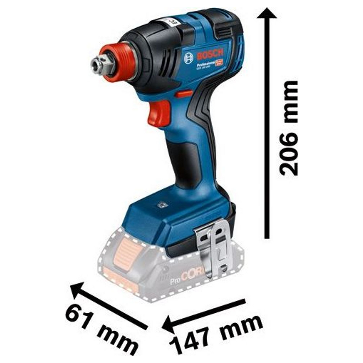 06019J2206 - Clé à chocs Bosch GDX 18V-200 PRO 18V 4Ah - Image 22