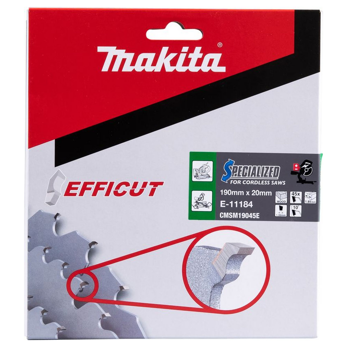 E-11184 - Lama EFFICUT Makita E-11184 190/20 45 Denti - Immagine 4