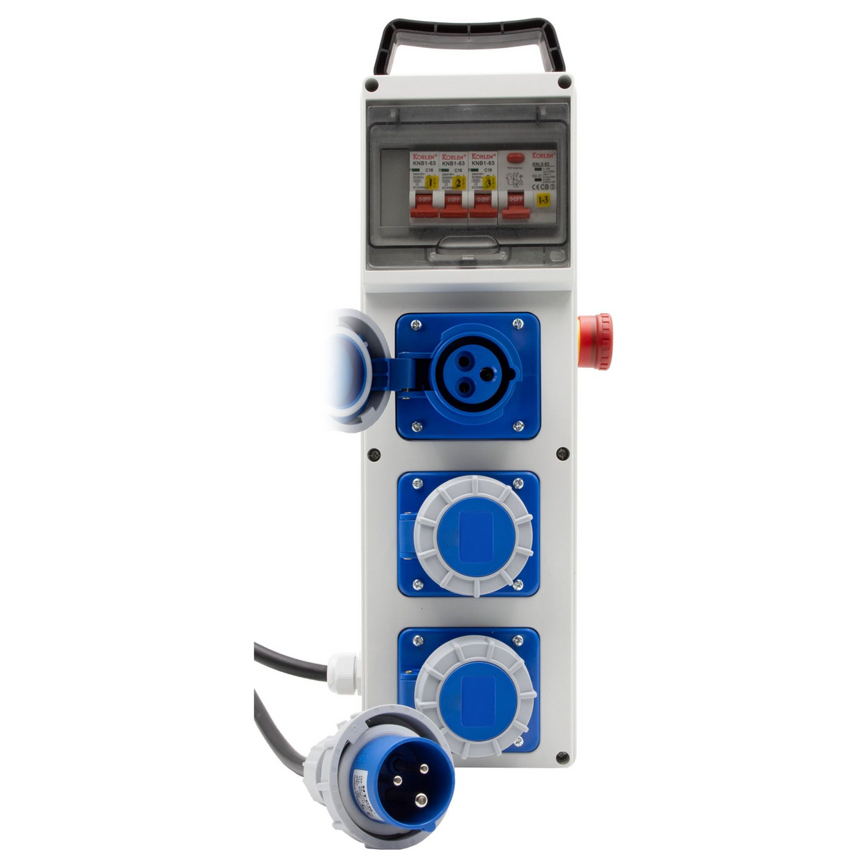 1154857210 - Brennenstuhl BSV 4 ITRE1 EMO RCD 30mA 3x CEE 230V/16A IP67 Stroomverdeler - Afbeelding 3