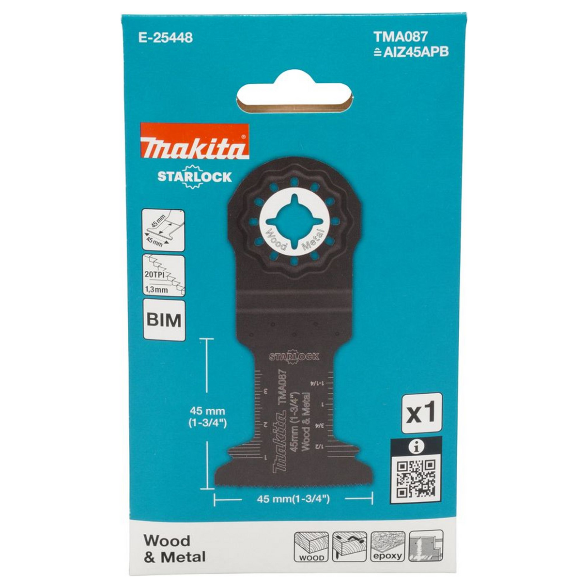 E-25448 - Starlock Blade Makita E-25448 BiM 45mm voor hout en metaal - Afbeelding 3
