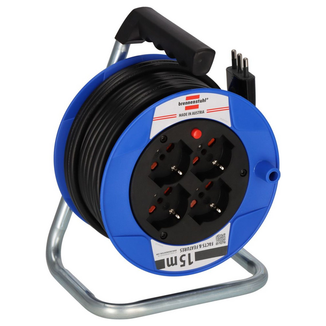 1079185 - BAT ST 180 Enrouleur de câble 15 m, 4 prises, 3500 W
