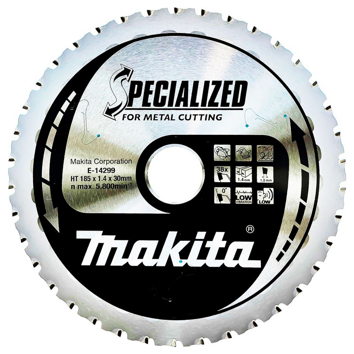 E-14299 - Rond mes Makita E-14299 185x30mm 38T - Afbeelding 2