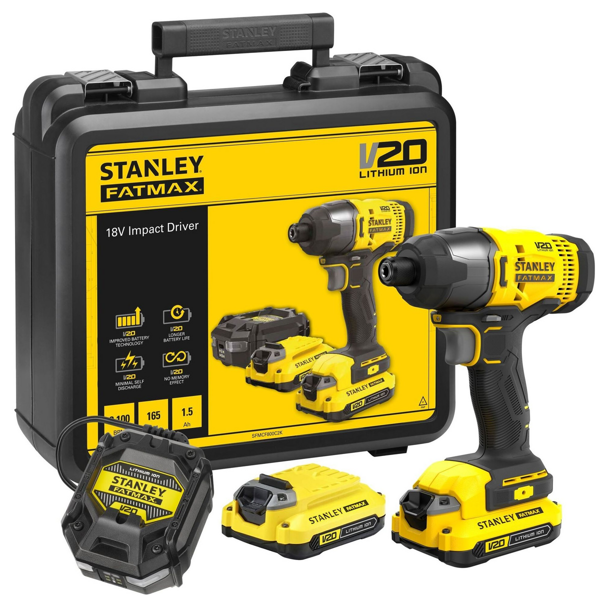 SFMCF800C2K-QW - Avvitatore a Impulsi Stanley FatMax SFMCF800C2K-QW 18V 1.5Ah
