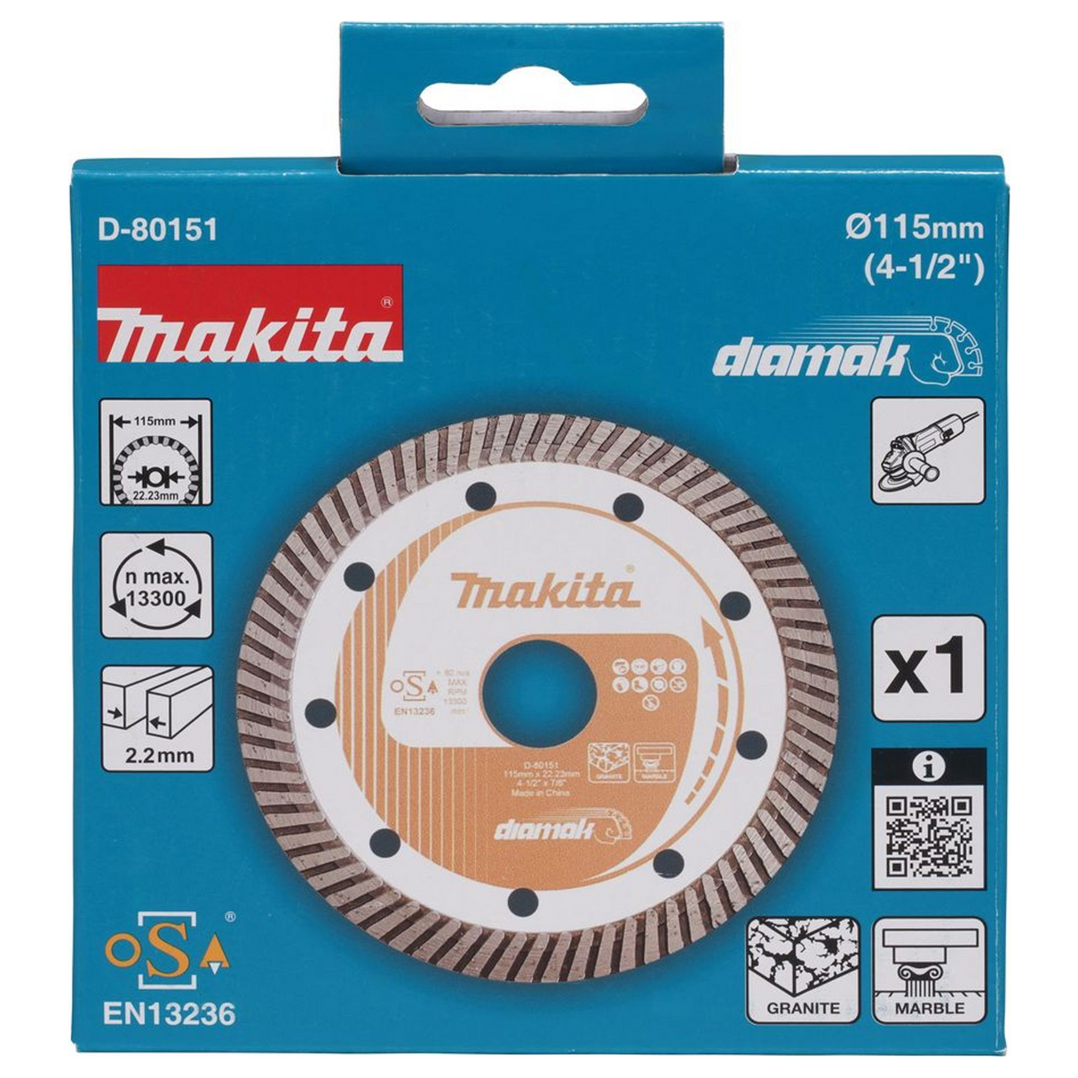 D-80151 - Disque diamant Makita D-80151 115 mm Marbre Granit - Image 4