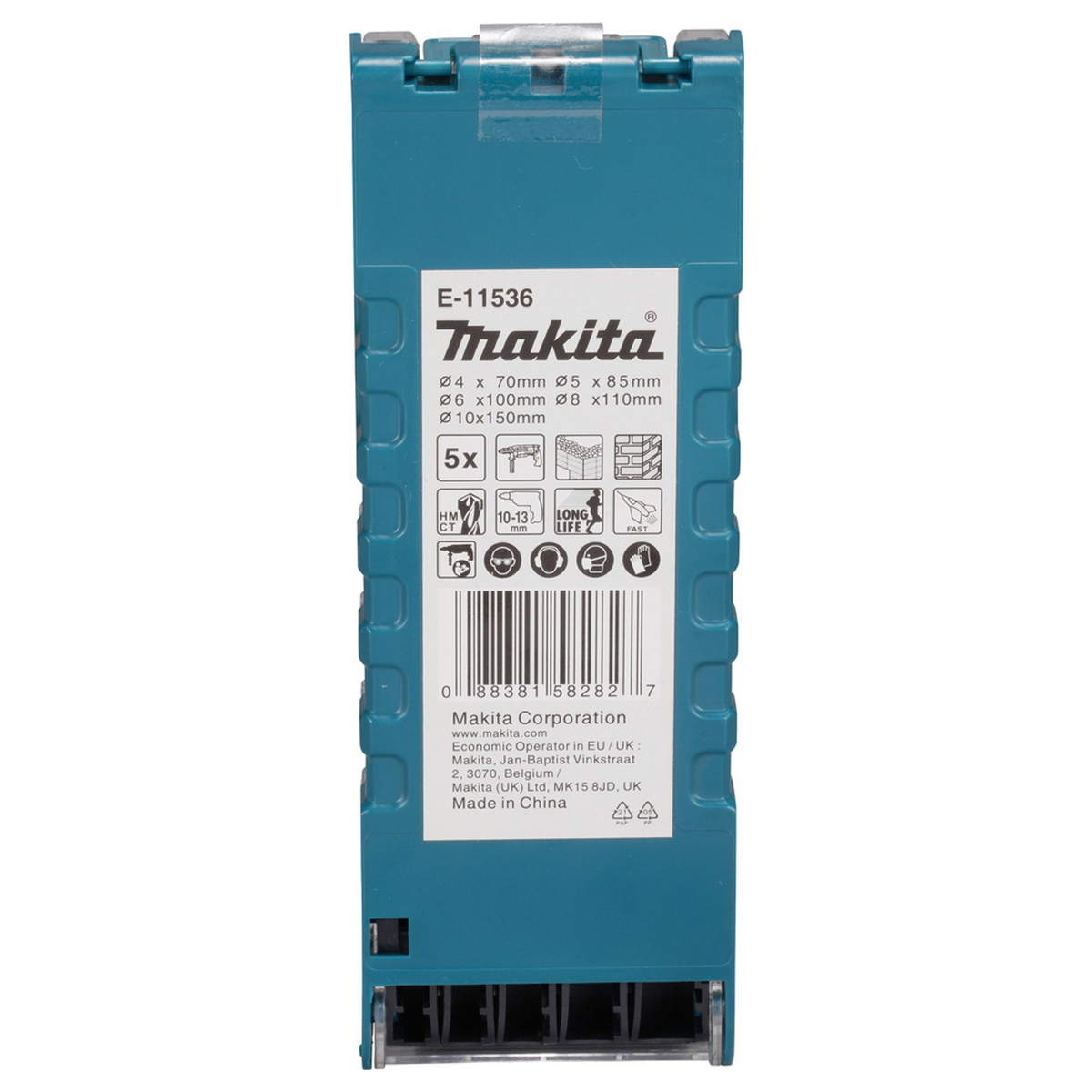 E-11536 - Jeu de 5 forets à maçonnerie TCT Makita Tige cylindrique E-11536 - Image 6