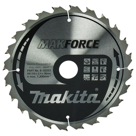 B-32253 - Rond mes Makita Makforce B-32253 210x30mm 24T - Afbeelding 2