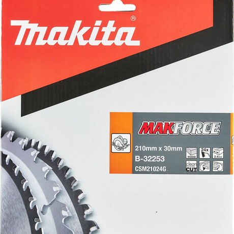 B-32253 - Rond mes Makita Makforce B-32253 210x30mm 24T - Afbeelding 3