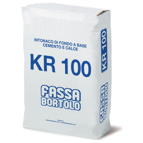 Intonaco di Fondo Fassa KR 100 Cemento e Calce Alta Resistenza