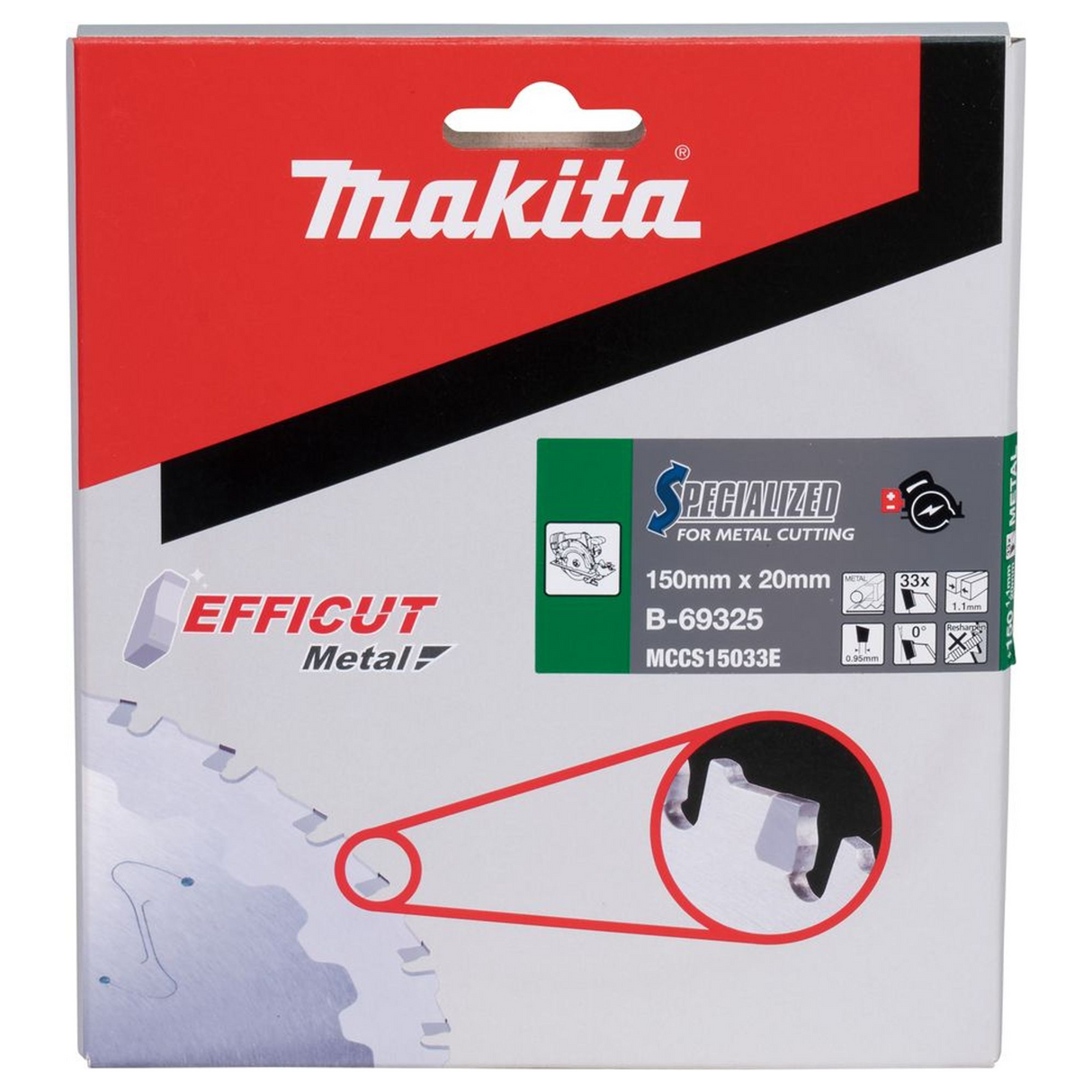 B-69325 - Rond mes Makita Efficut B-69325 150mm 33T - Afbeelding 4