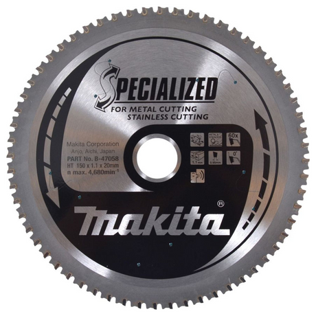 B-47058 - Lame spécialisée Makita B-47058 150x20mm 60T - Image 2