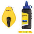 Kit Tracciatore Stanley STHT47113-0 30m ABS con Polvere Blu e Livella