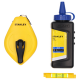 Kit Tracciatore Stanley STHT47113-0 30m ABS con Polvere Blu e Livella