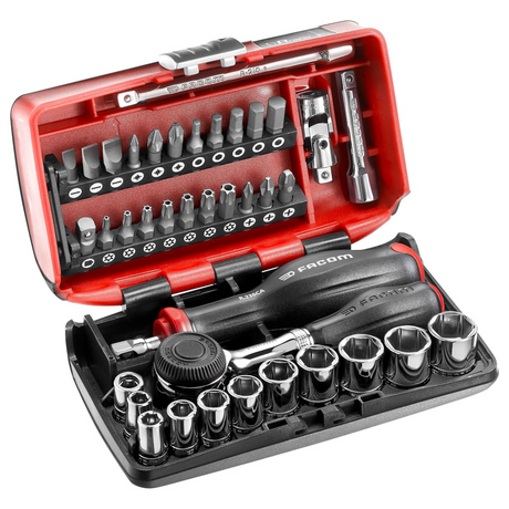 R.360NANOPB - FACOM R.360NANOPB Coffret de 38 clés à cliquet et douilles 1/4"